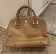 Tory Burch Tan Dome Satchel Top Handle Bag De...