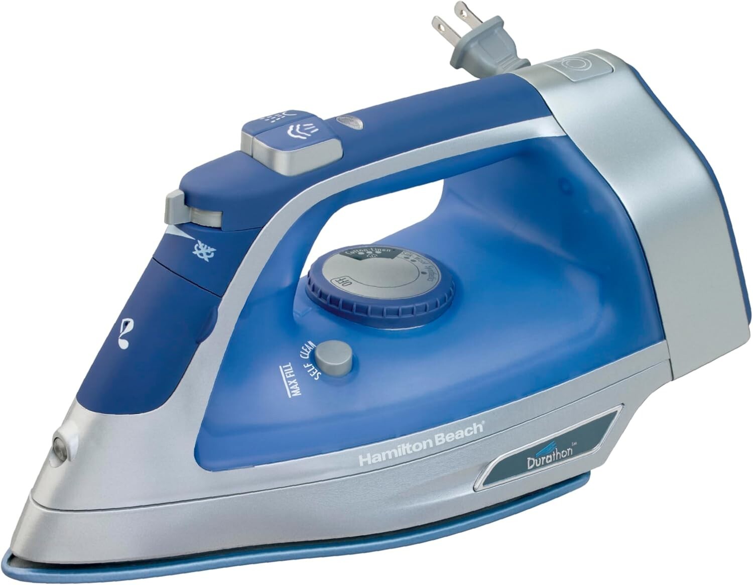 Hamilton Beach Durathon Steam Iron, Nonstick Soleplate, Retractable Cord