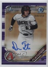2019 Bowman Draft Chrome Pick Purple Refractor 28/250 Dominic Fletcher Auto y5m