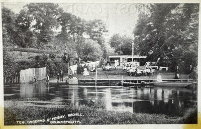 Bournemouth Redhill Teegärten & Fähre, schwarzweiß Vintage Postkarte Dorset