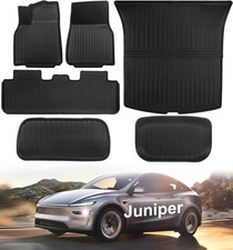 Floor Mats for New 2025-2026 Tesla Model Y Juniper, Set of 6 All Weather Thicken