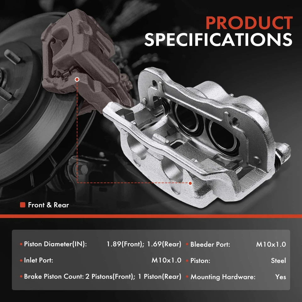 4x Pinza de freno delantera y trasera lateral con soporte para Kia Sedona 2015-2021 V6 3,3 L Foto 2 de 4