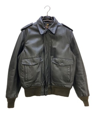 Schott A-2 Leather Flight Jacket 684SM Size 40 Black