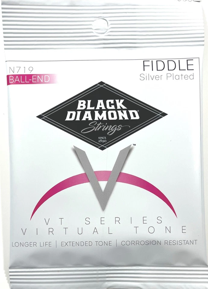 Black Diamond Fiddle Violin Strings 3 Sets N719 Silver Plated Wound - Image 2 of 4