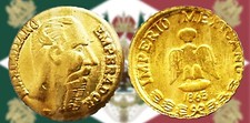 1865 Emperador Maximiliano, Mexican Empire - MINI Commemorative Coin (.5g)