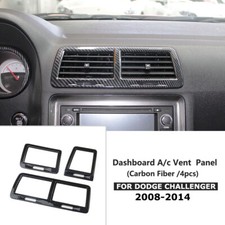 Carbon Fiber Style Air Vent Cover Ac Outlet Trim For 2008-2014 Dodge Challenger