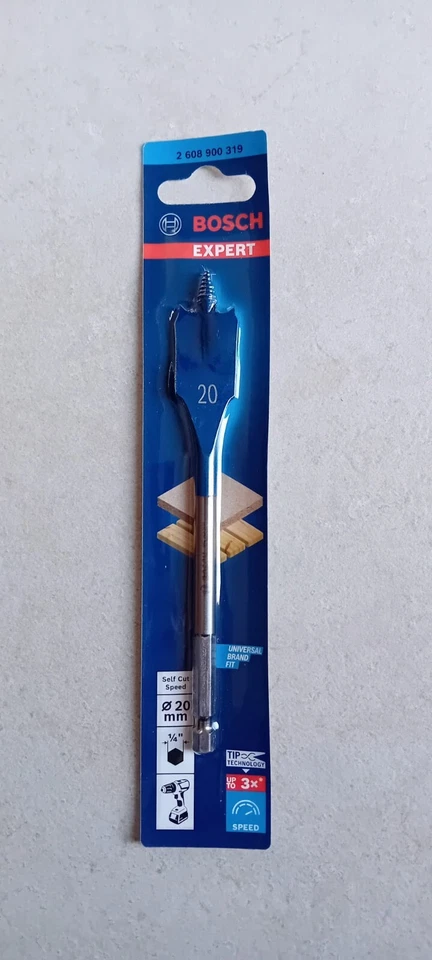 Bosch Expert Flat Bit SelfCut Speed Wood Drill Bit 20mm