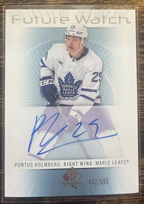 2022-23 Upper Deck SP Authentic Pontus Holmberg Retro Future Watch Auto RC /699