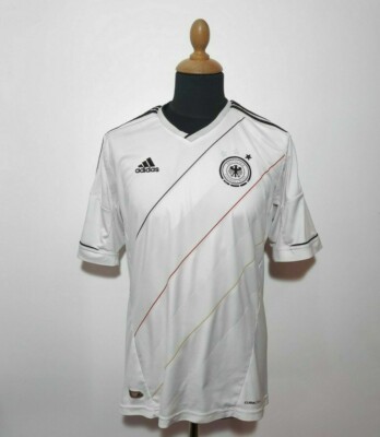 Germany National Team Jersey Sz. L White 2011-2012 Adidas DFB Home Kit Men Shirt