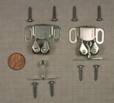 ORIGINAL DOUBLE ROLLER CATCH, STEEL, ZINC-PLATED, 3/4" LONG STRIKE, WITH SCREWS