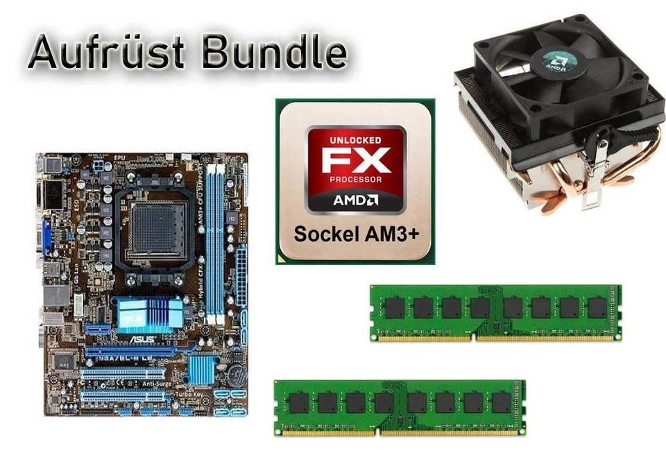 Bundle AMD ASUS M5A78L-M LE + AMD FX-Prozessor + 4GB bis 16GB RAM wählbar