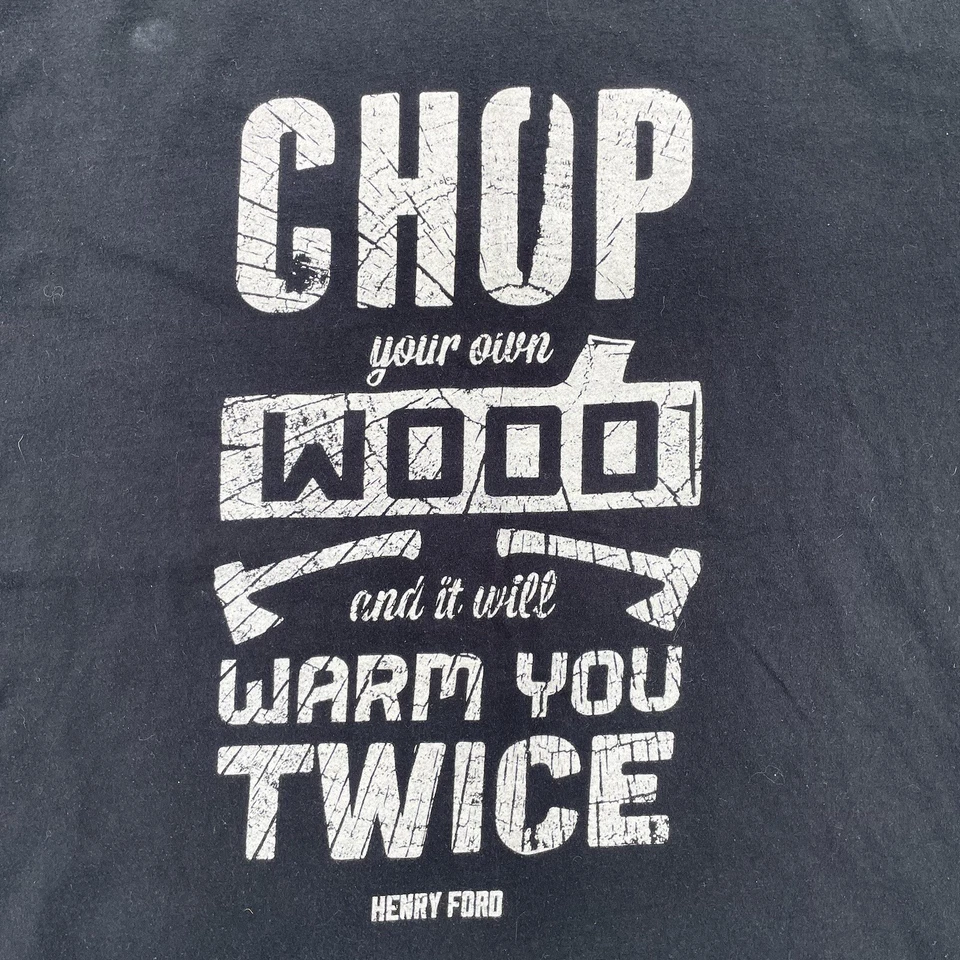 Henry Ford Shirt Mens Extra Large Black Words Of The Wise Casual Grunge Gym - Image 2 of 4