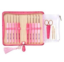 Tulip ETIMO ROSE Hook crochet needle Set TER-001 Pink Japan with Tracking