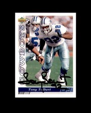 Tony Tolbert Hand Signed 1993 Upper Deck Dallas Cowboys Autograph