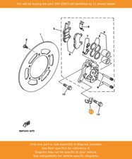 YAMAHA Holder, Brake Hose 1, 3XP-25875-00 OEM DT200WR WR200