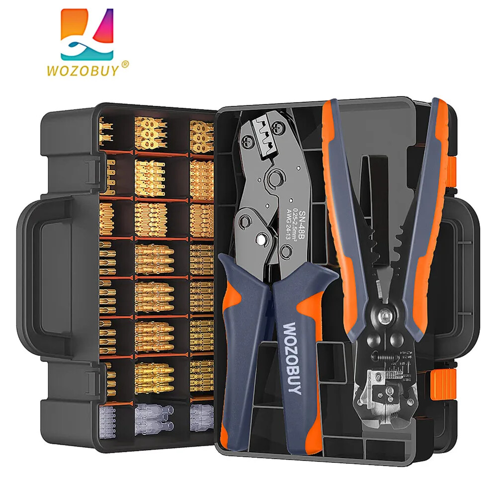 Pin Crimping Tools 2.8/4.8/6.3mm Crimper 0.5-2.5 mm² for Car Terminals Sets