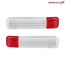 For Chevy Silverado GMC Sierra 01-06 Pair Plastic Door Reflector Light Panel L+R