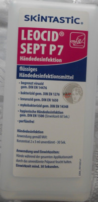 4  x - SKINTASTIC-LEOCID - SEPT P7-Handdesinfektion für die persönliche Hygiene