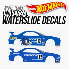 1/64 Scale CALSONIC Custom White Toner Universal WaterSlide Decal for Hot