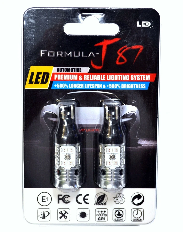 LED Light Canbus Error Free 921 Red Two Bulbs High Mount Stop 3rd Brake Upgrade - Image 2 of 4