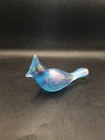 Fenton Iridescent Blue Carnival Glass Blue Jay