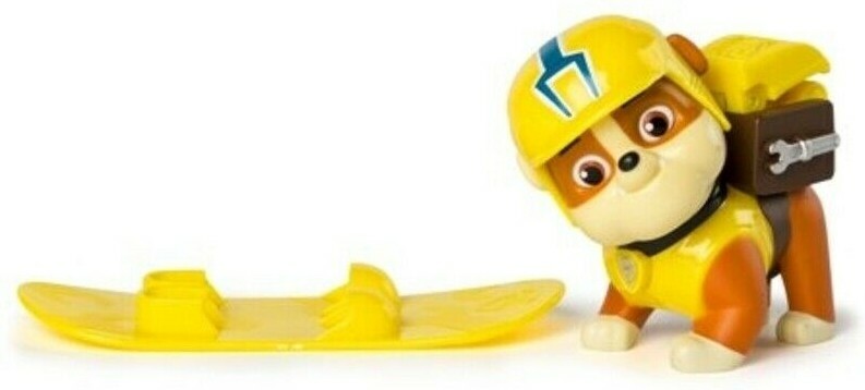 2015 Paw Patrol Hero Figure Winter Rescues Snowboard Rubble Action