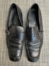 Men s PRADA Black Leather Loafers