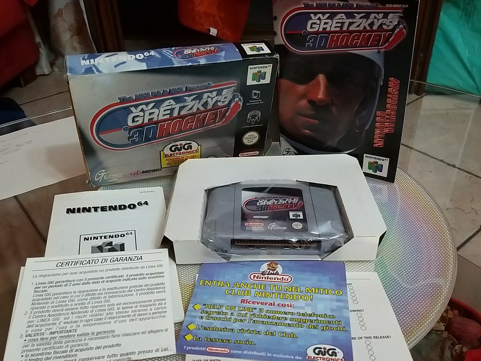 WAYNE GRETZKY'S 3D HOCKEY COMPLET BOÎTE NOTICE NINTENDO 64 PAL EURO N64 GIG 1994