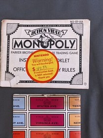 Monopoly (Nintendo NES, 1991)  Poster And Manual Only ☆ AUTHENTIC ☆