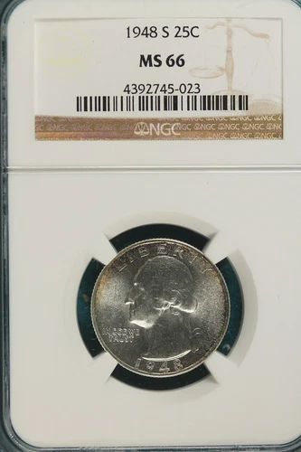 1948 S NGC MS66 Washington Quarter!! #A5130