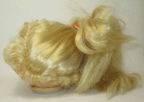 Vtg CPK Cabbage Patch Kids Blonde Cornsilk HM #15 HEAD ONLY Blue Eyes CUT HAIR?? - Picture 9 of 15