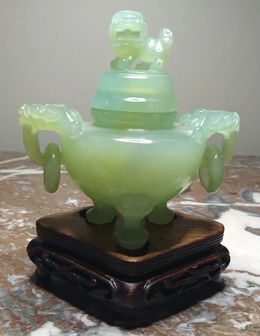 古董中国玉石香炉1900-1940 | eBay