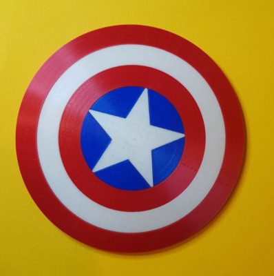 Captain America Schild - Wandrelief - 3D gedrucktes Comic Logo - 200 mm breit