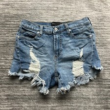 Kendall Kylie Shorts Size 5/27 Womens The Icon Short Cut-Off Blue Denim