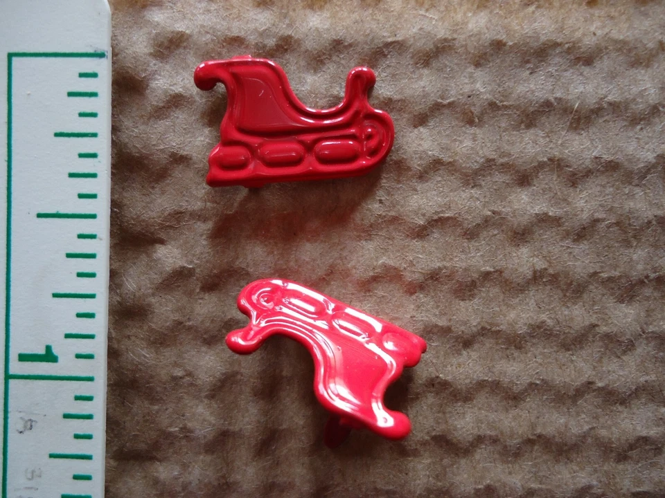 Christmas Brads Elf Shoes Santa Sleigh Stockings Upick crafts cards journals  - Image 3 of 4