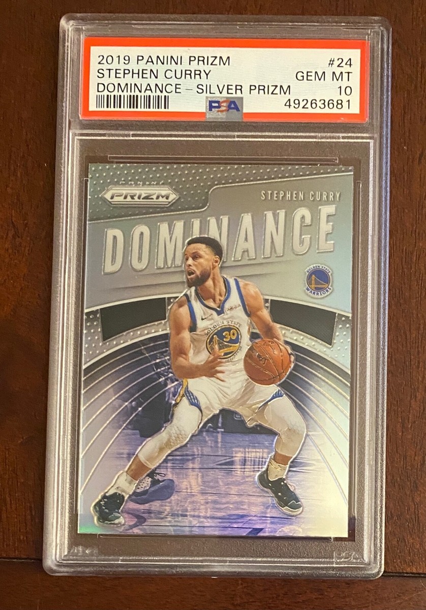 2019 Panini Prizm #24 Stephen Curry dominance-silver prizm