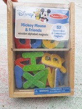 Melissa  Doug Disney Mickey Mouse 52 Wooden Alphabet Upper  Lowercase Magnets