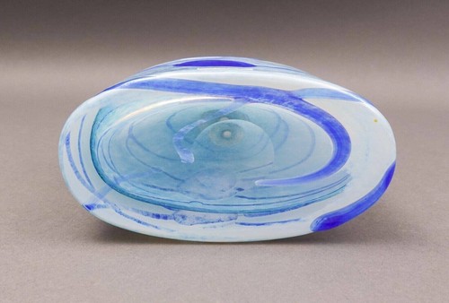 Kosta Boda Sweden Bertil Vallien Galaxy Blue Art Glass Bottle Vase Large 10" - Picture 8 of 9