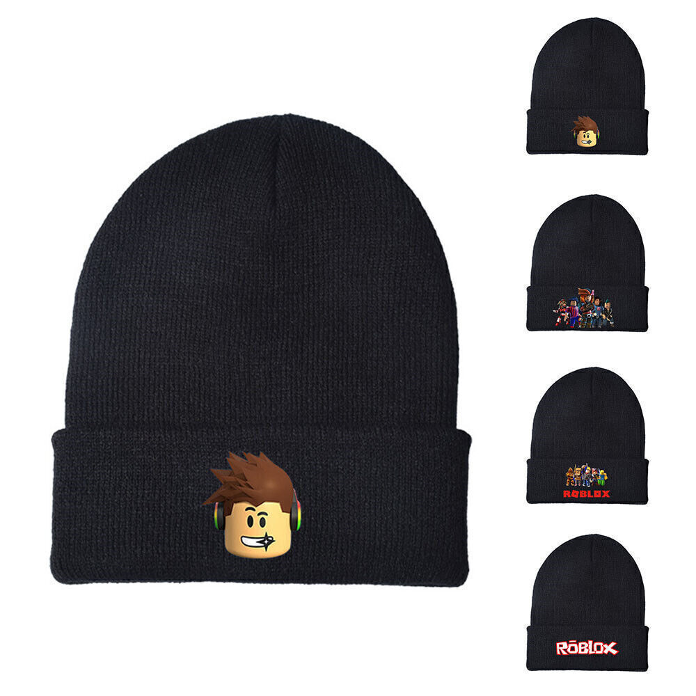 Cute White Winter Beanie Roblox Kids Roblox Warm Knitted Caps