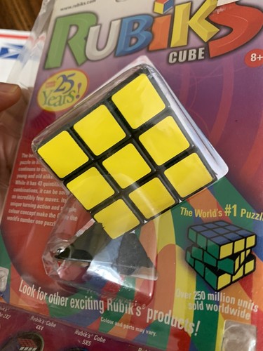 RARE 25 Year Edition 2002 Rubik's Cube Hasbro & Stand 30011 2.25" - Picture 2 of 10