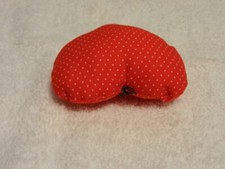 red heart cloth ornaments set of 6 hand sewn puffy Made in the USA