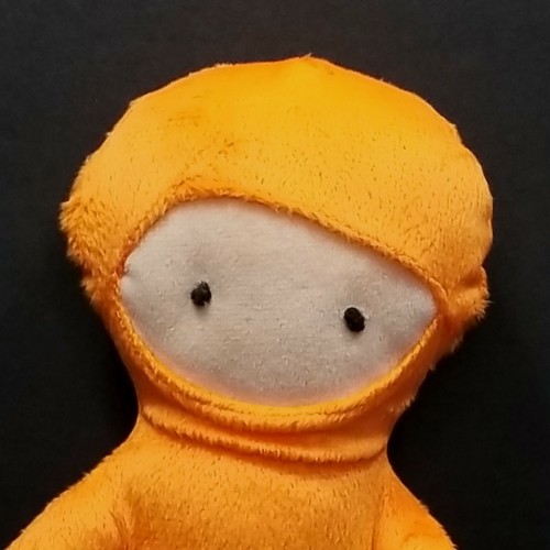 PLush Paradise Toy Factory Orange Ninja Stuffed Animal Plush 8" With Tags - Picture 2 of 5