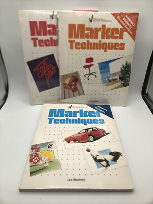 North Light Graphic Workbooks: Marker Techniques Lot Of 3 - 2 Sealed / 1 Opened