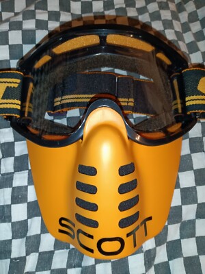 Vintage SCOTT Goggle 59 Black / Orange guard,mx,ama, motocross