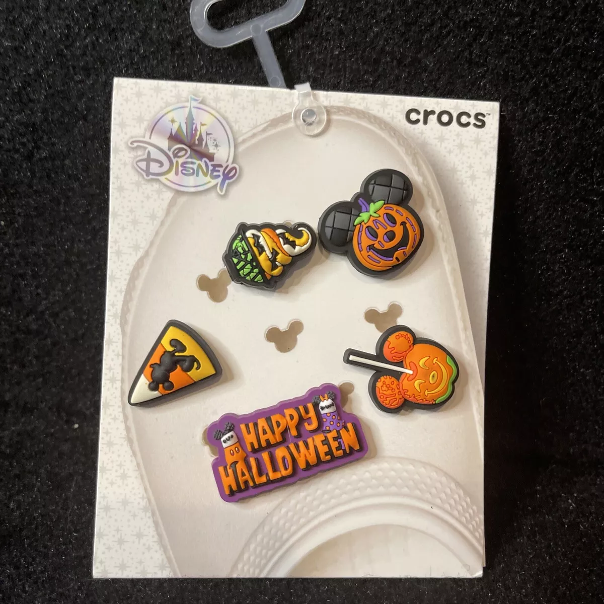 Disney Parks Crocs 5-Piece Mickey Mouse Happy Halloween Jibbitz Charms NEW