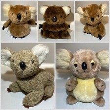Vintage R Dakin  Co Lot Of 5 1970  s Plush Koala Bear Nutshell Stuffed Toys