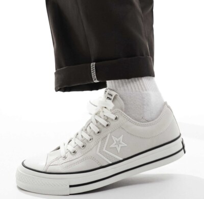 Converse Star Player 76 sneakers with white detail in gray, Men s Size 3