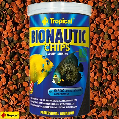 Tropical Bionautic Chips 1L (1000ml) Hauptfutter für Meerwasserfische Aquarium