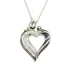 New 925 Sterling Silver .25ct SI2 H diamond mother child pendant necklace 3.2g — photo 2