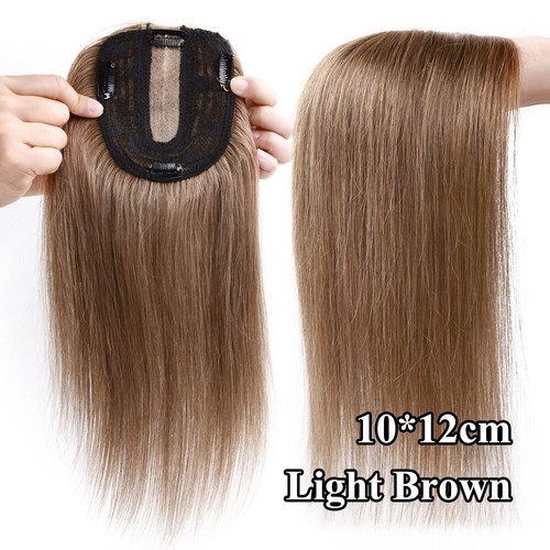 Topper 100% Human Hair Top Toupee Piece Clip in Hairpiece Indian Wig Women 6-20" - Picture 44 of 117